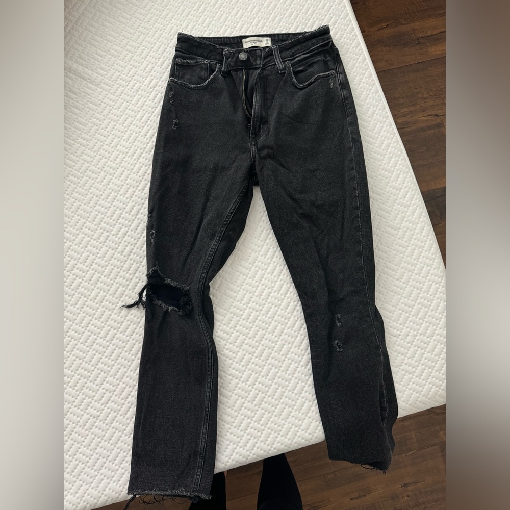 Abercrombie skinny high rise black jeans